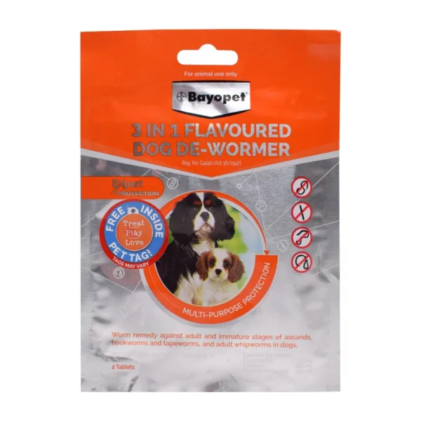 Bayopet 3 in 1 Dewormer Dog Flavoured Tabs