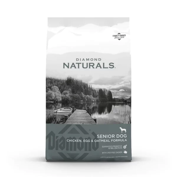 Diamond Naturals Senior Dog Formula - Rich in Chicken with Eggs and Oat Flakes