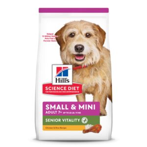 HILL'S SCIENCE PLAN Adult 7+ Senior Vitality Small & Mini Dry Dog Food Chicken Flavour