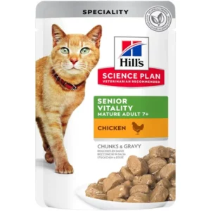 HILL'S SCIENCE PLAN Adult 7+ Senior Vitality Wet Cat Food Chicken Flavour