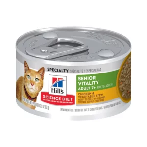 HILL'S SCIENCE PLAN Adult 7+ Senior Vitality Wet Cat Food Chicken and Vegetable Flavour