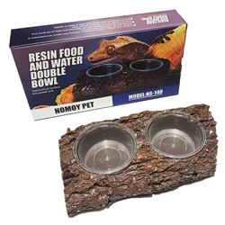 Resin food and water double bowl