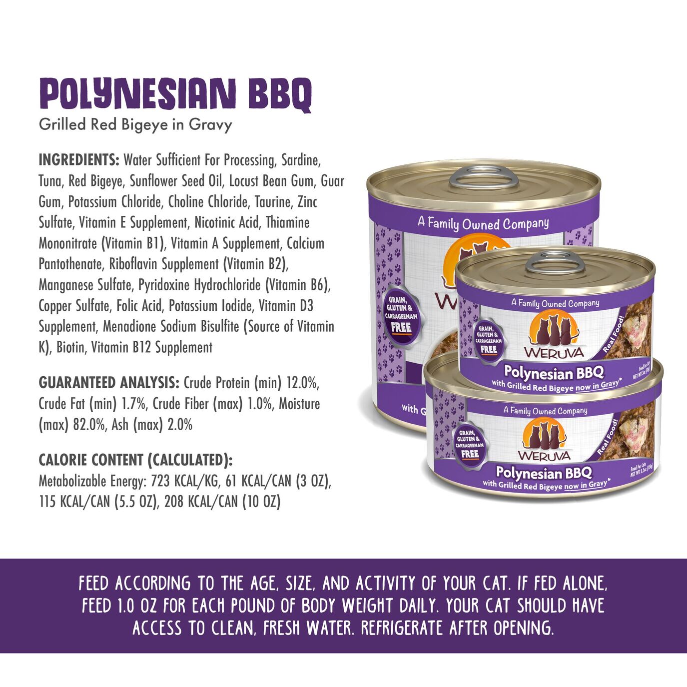 Weruva Canned Cat Food - Polynesian BBQ