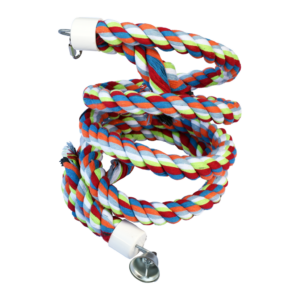 BIRD ROPE TOY - TWIRLY W/ BELL med