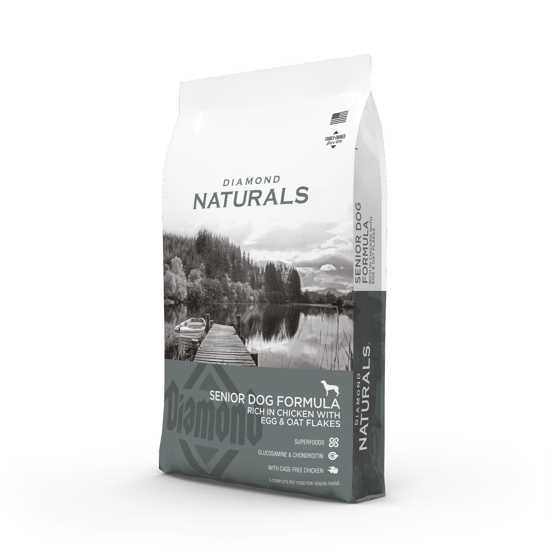 Diamond Naturals Senior Dog Formula - Rich in Chicken with Eggs and Oat Flakes