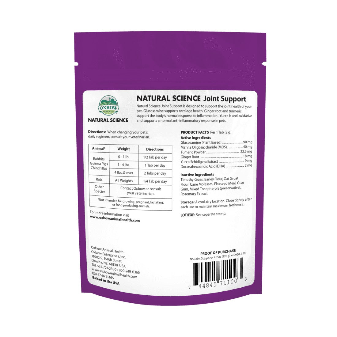 Oxbow Natural Science Joint Support