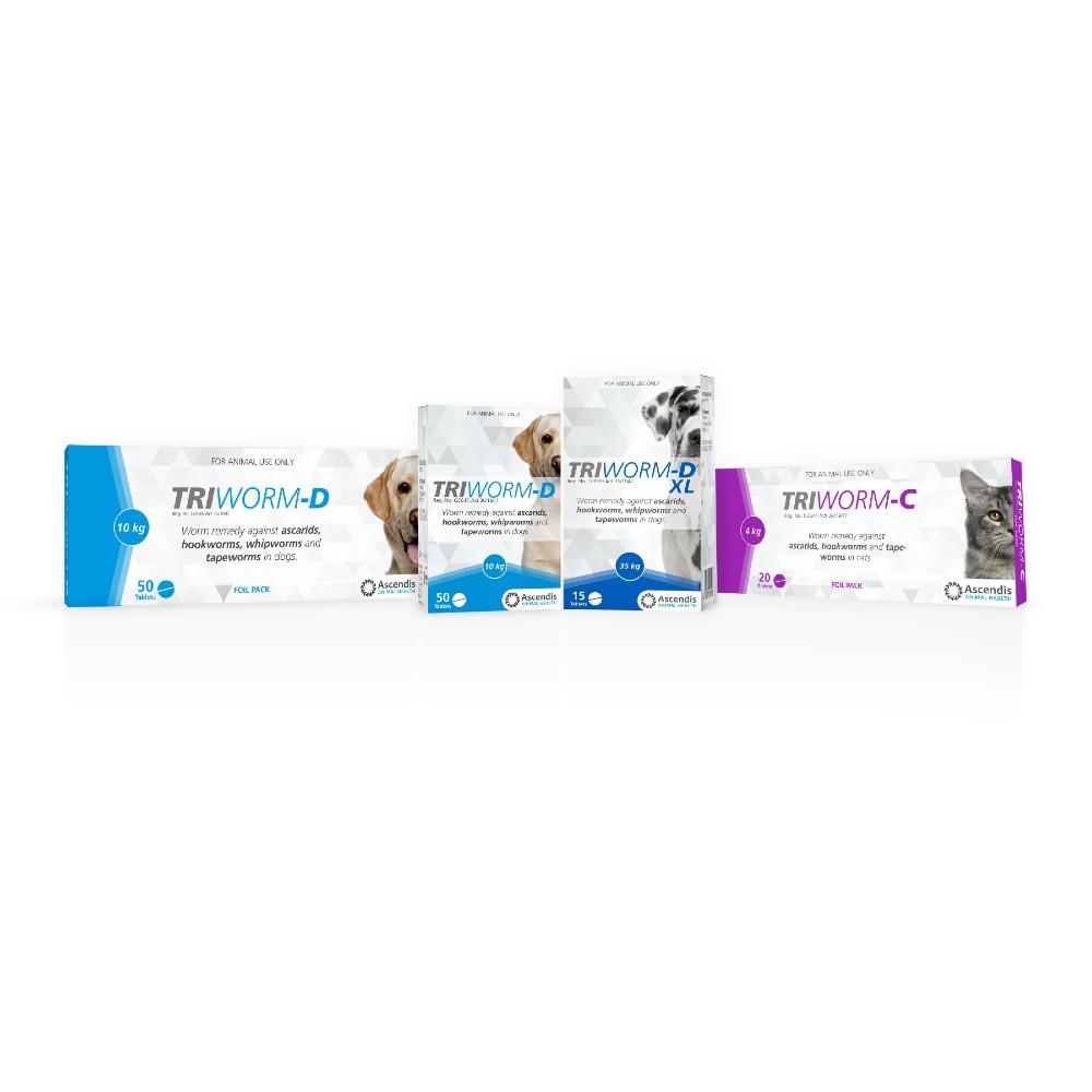 Triworm-D Dewormer Dog X-Large Tub 15 Tabs