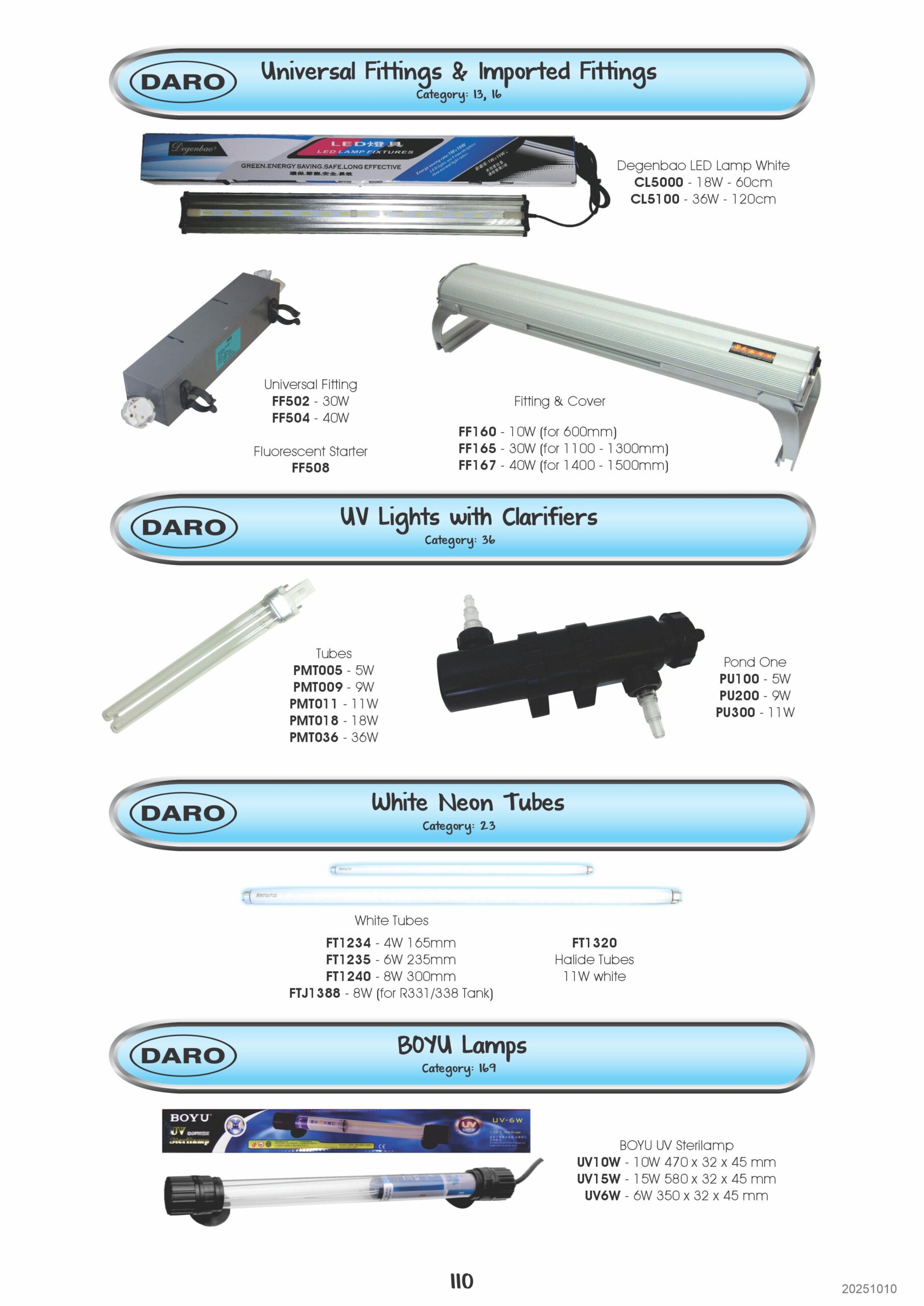 Degenbao - Led Lamp - White - 36W - 120Cm