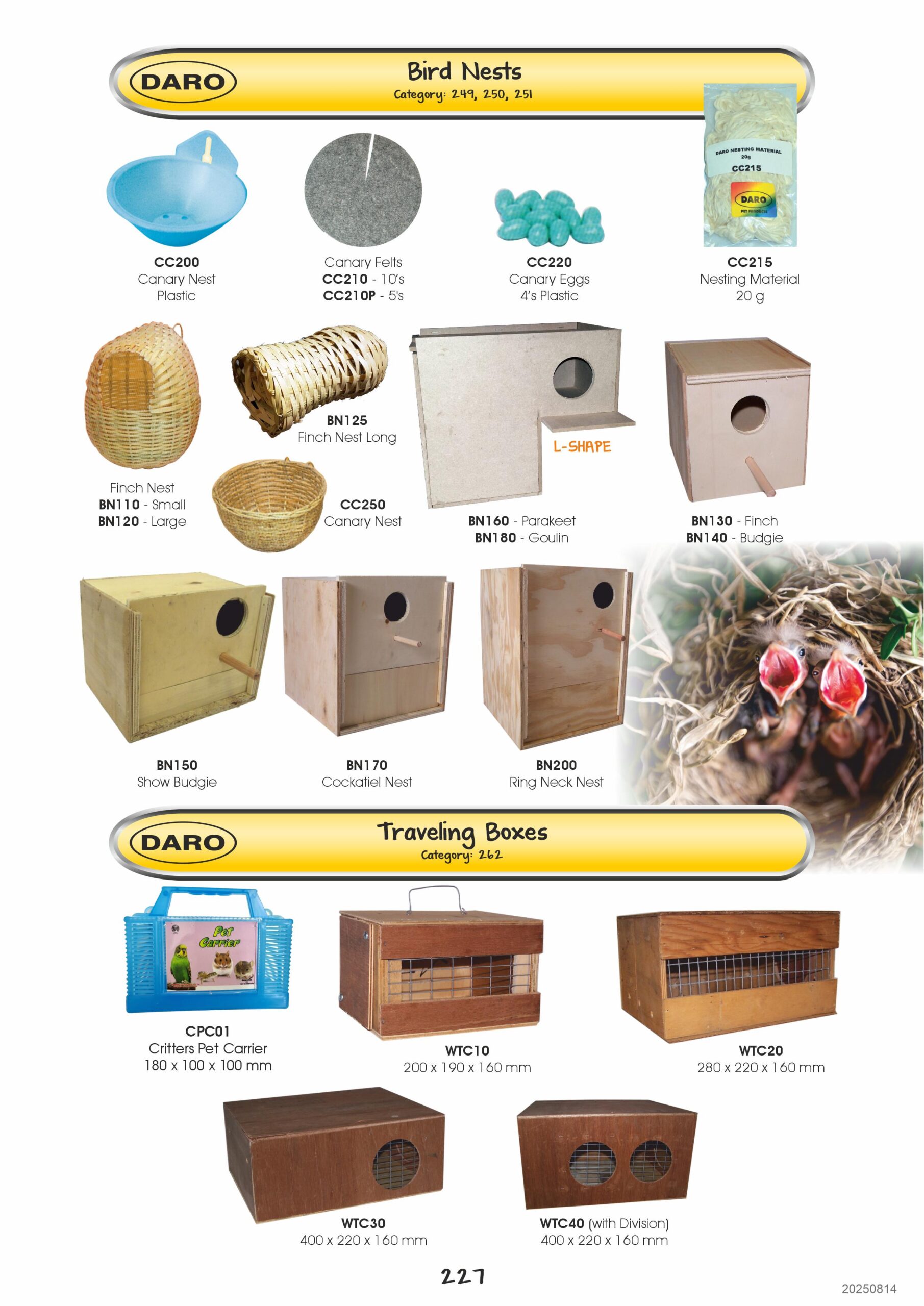 Nests - Budgie Wooden