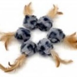 Cat Toy fur ball with feather