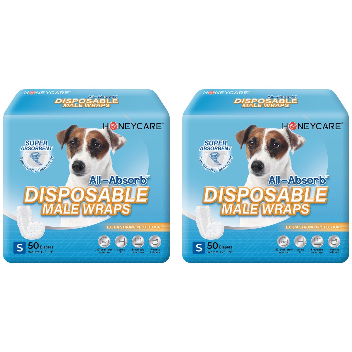 Honeycare Male Dog Wraps 50pcs